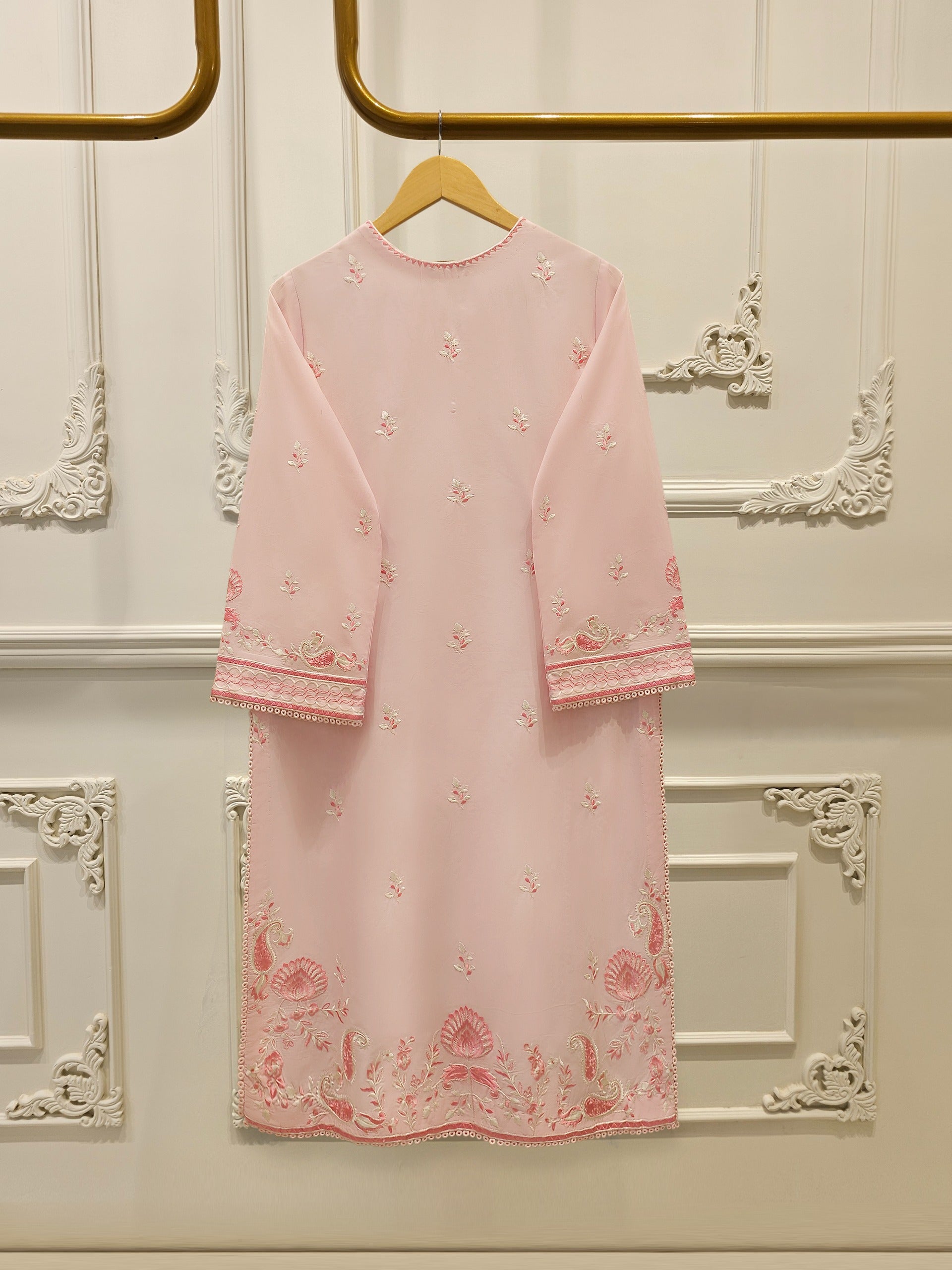 2 Piece - Embroidered Cambric Suit S114358