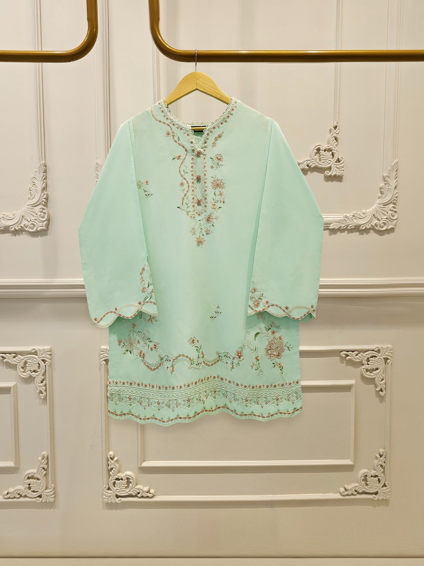 2 Piece - Embroidered Cambric Suit S114313