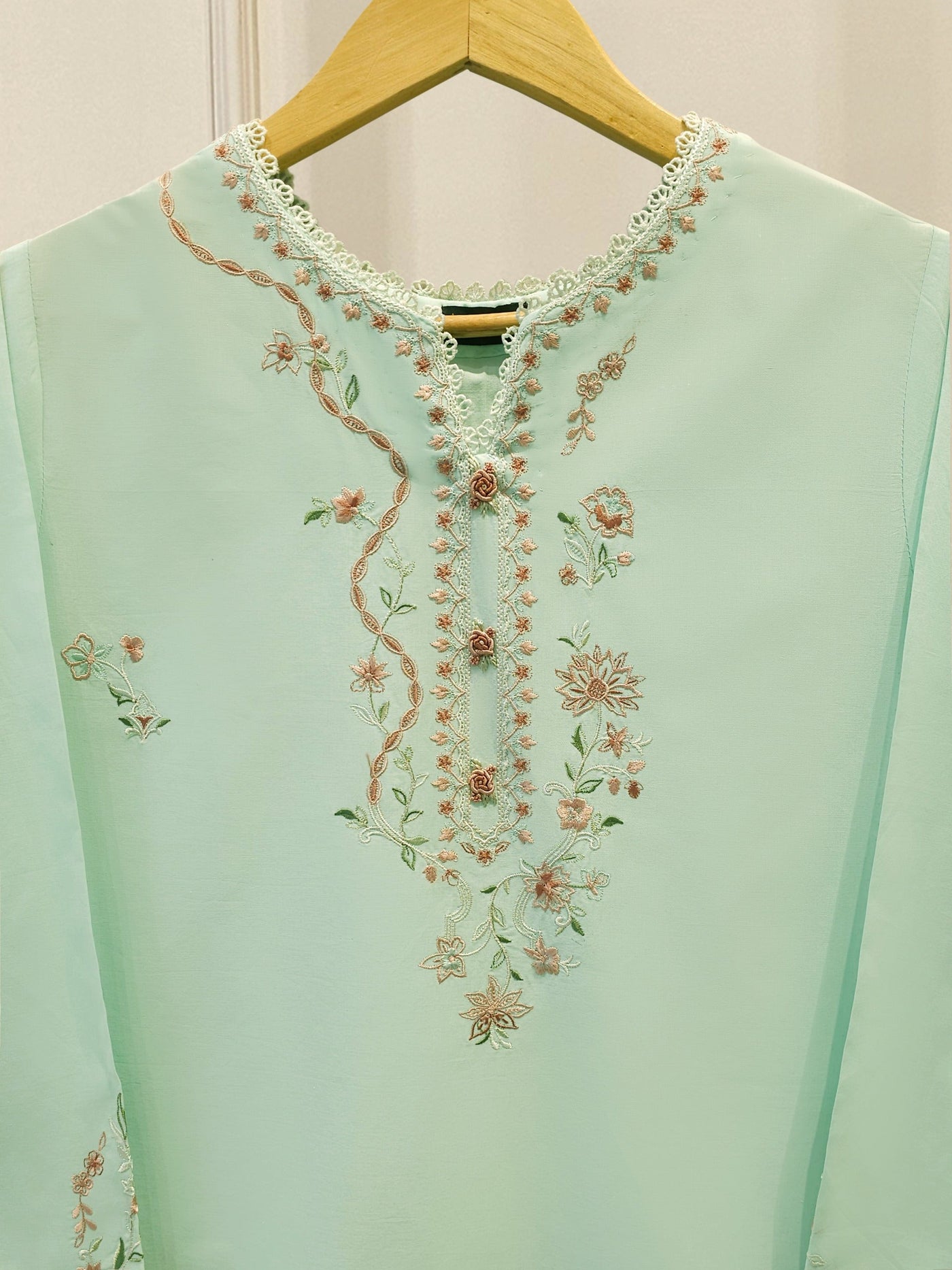 2 Piece - Embroidered Cambric Suit S114313