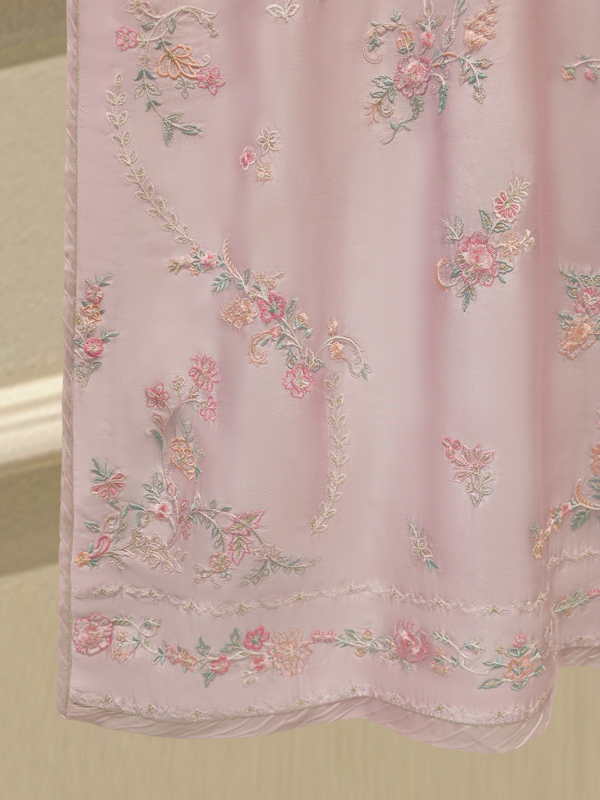 Pure Embroidered Sheesha Silk Shirt S114552