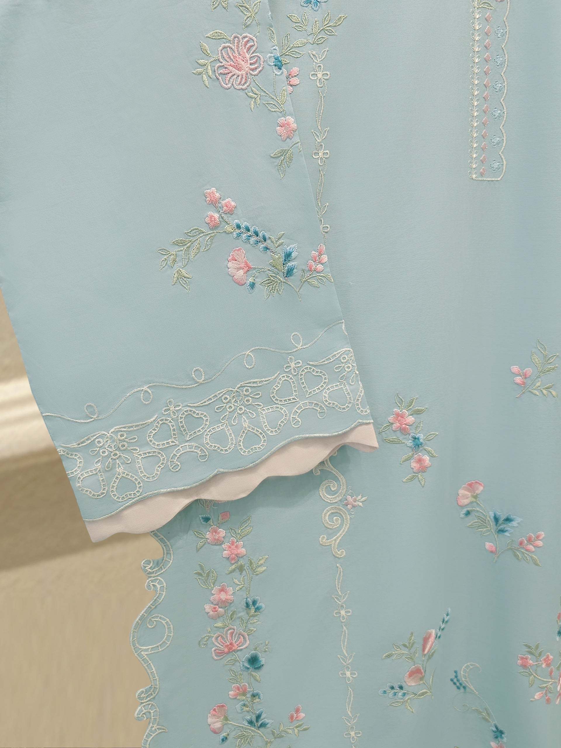 3 Piece - Embroidered Cambric  Suit S114628