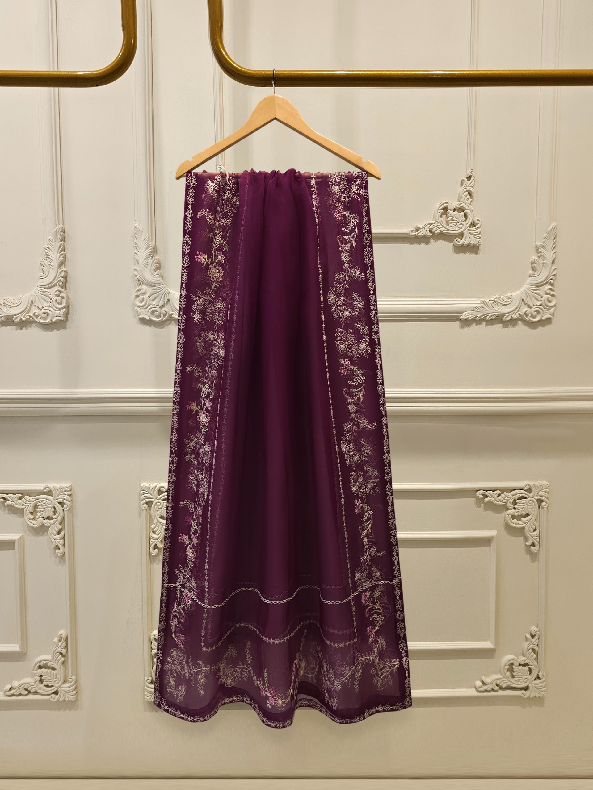 3 Piece - Pure Khaddi Silk Embroidered  Suit S114652