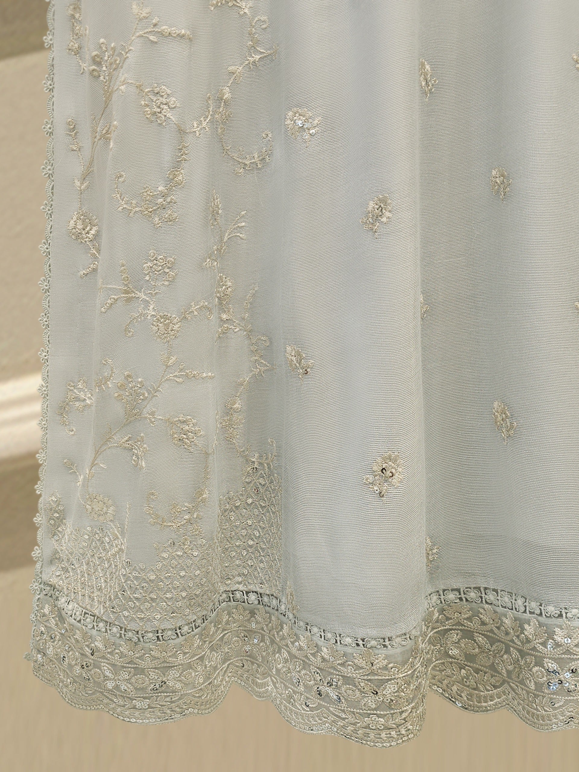 3 Piece - Pure Embroidered Cotton Net Suit S114735