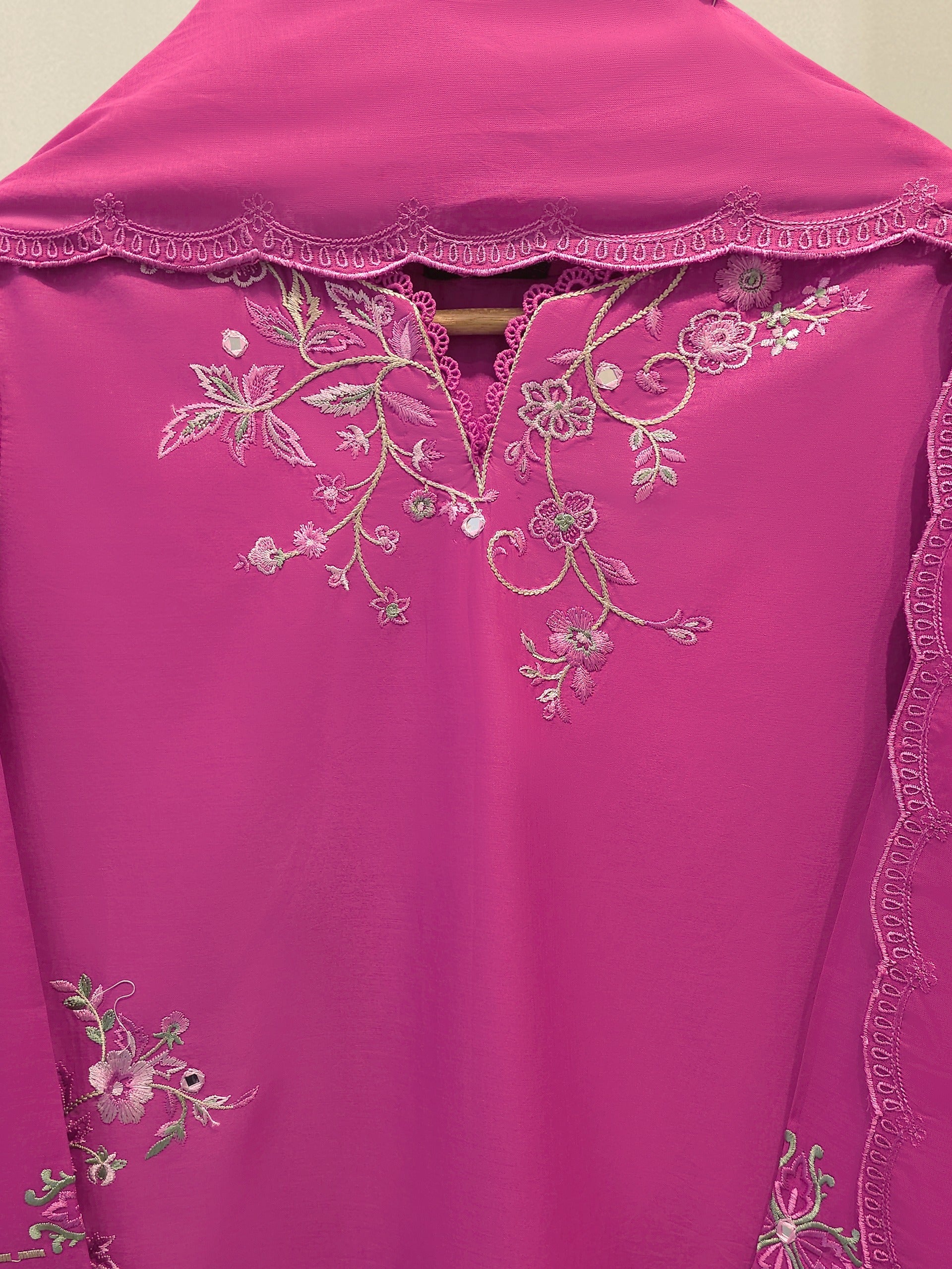 2 Piece - Embroidered Cambric Suit S114742
