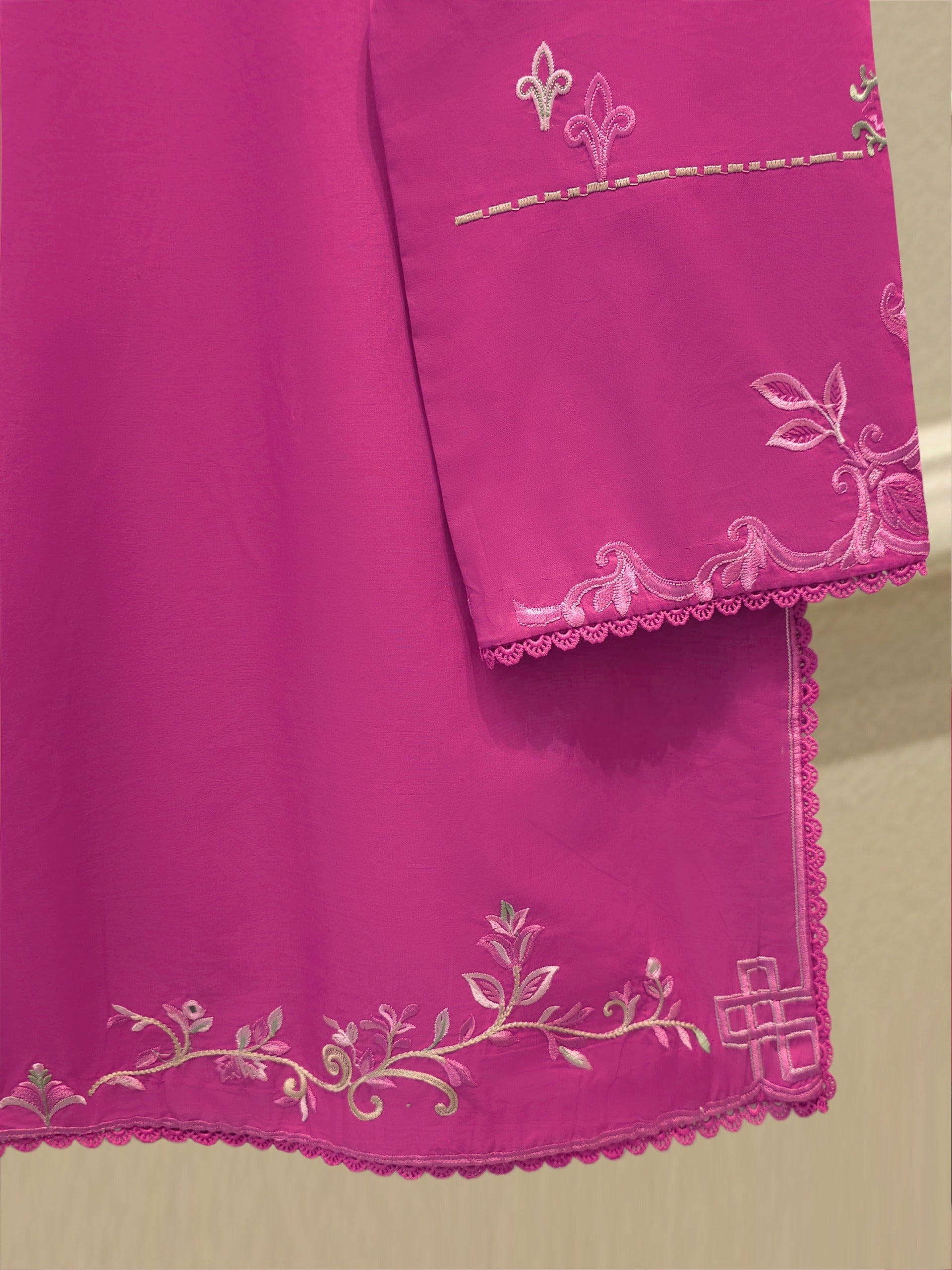 2 Piece - Embroidered Cambric Suit S114742