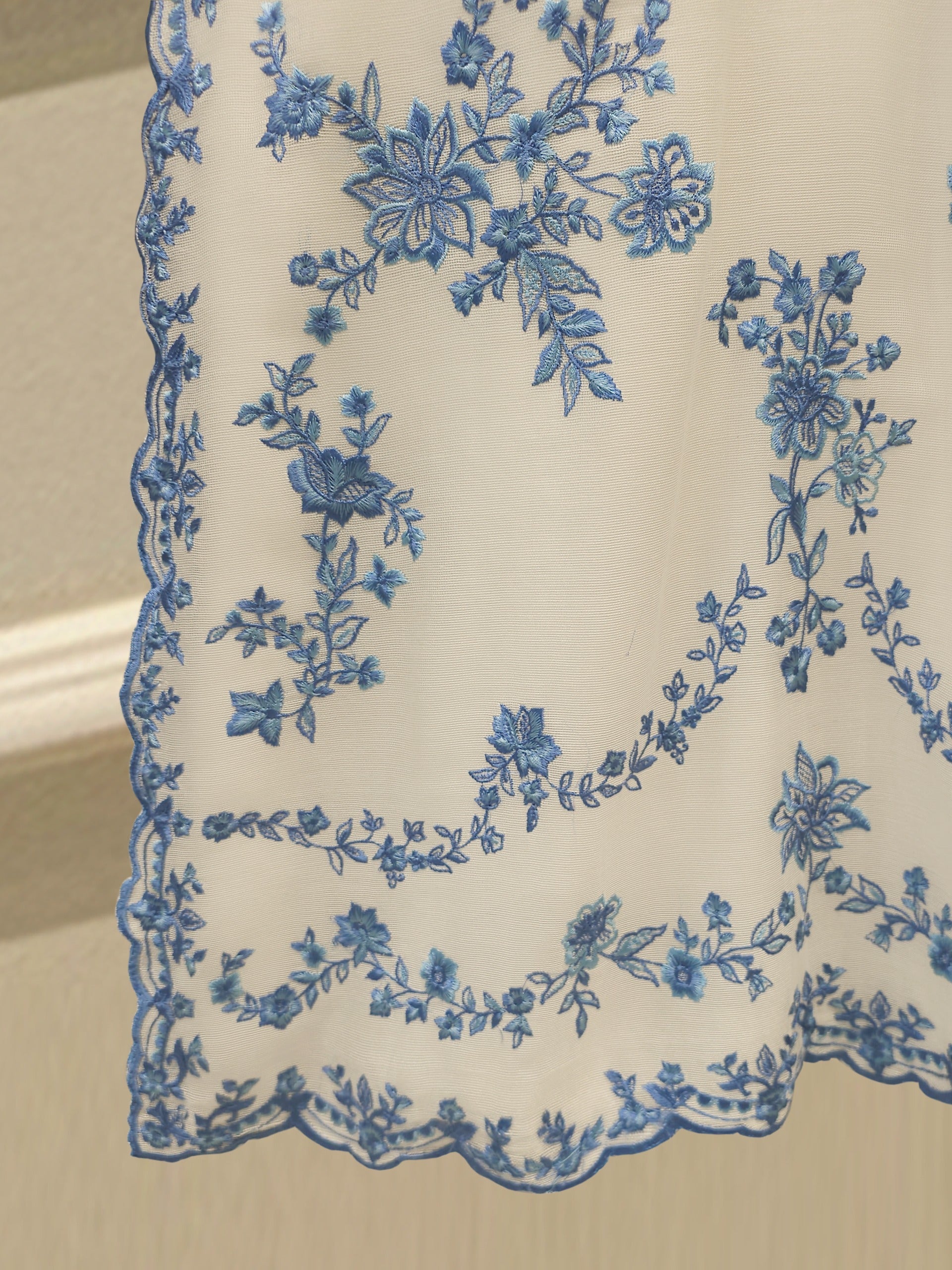 (Unstitched) 3 Piece - Pure Embroidered Cotton Net Suit S114767