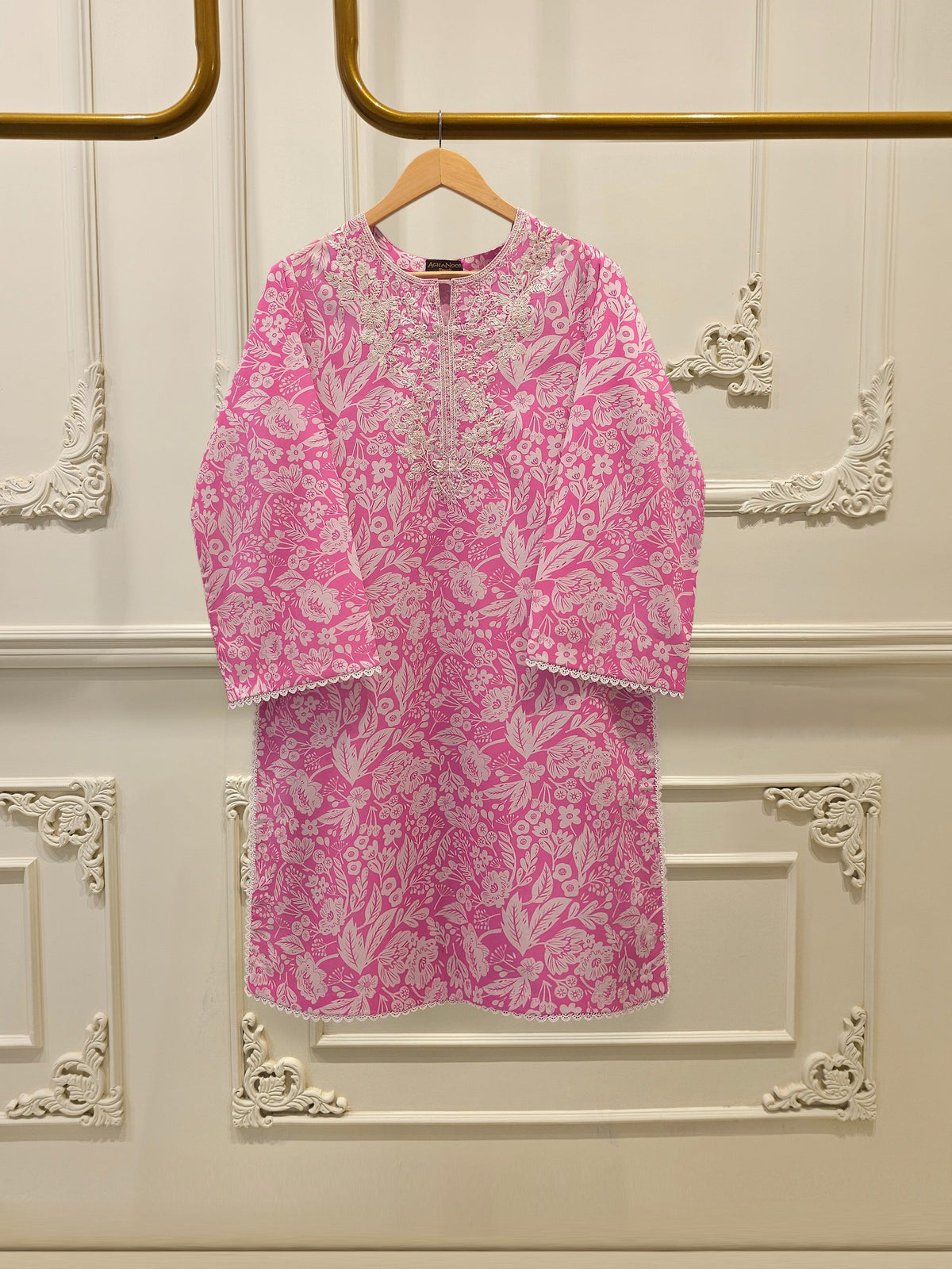 2 Piece - Embroidered Digital Printed Cambric Suit S114816