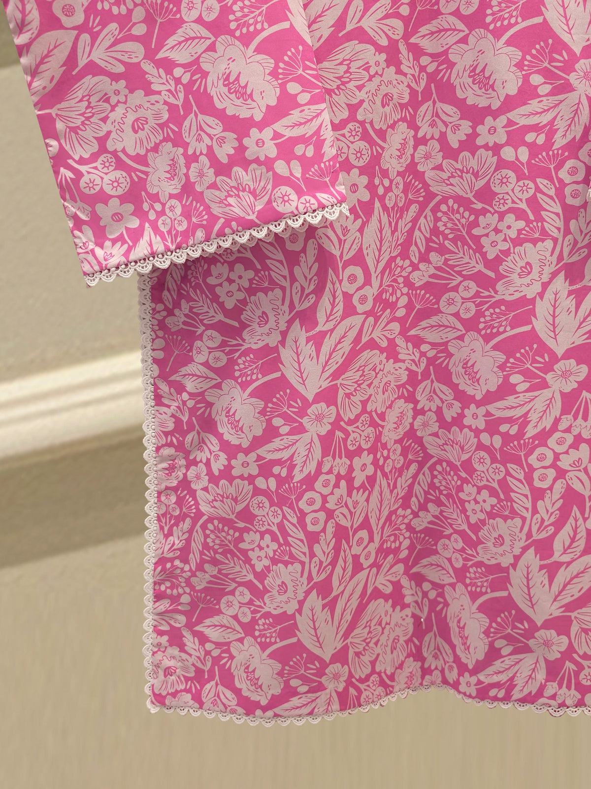 2 Piece - Embroidered Digital Printed Cambric Suit S114816