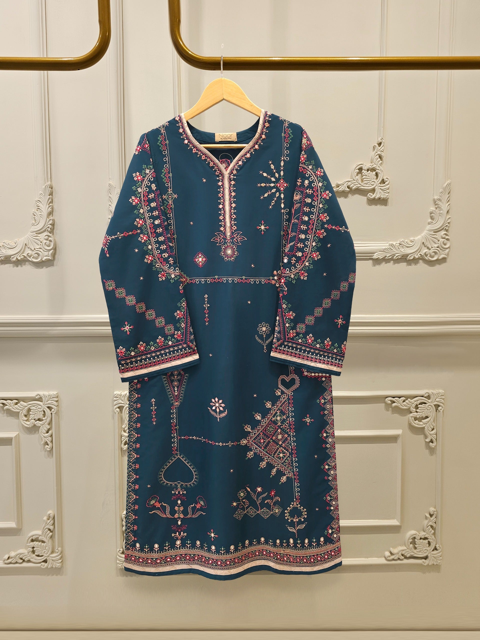 2 Piece - Embroidered Cambric Suit WS00339