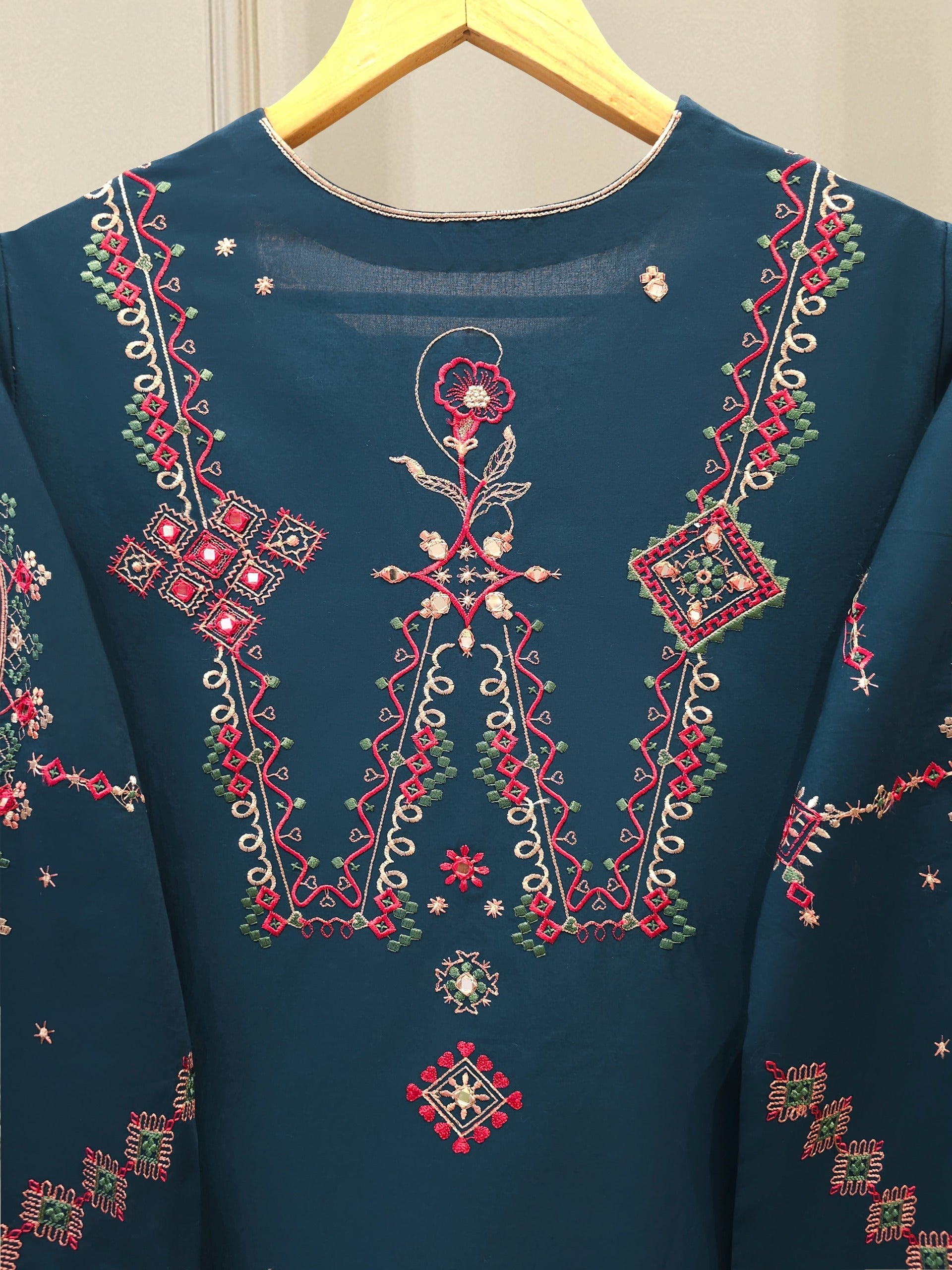 2 Piece - Embroidered Cambric Suit WS00339
