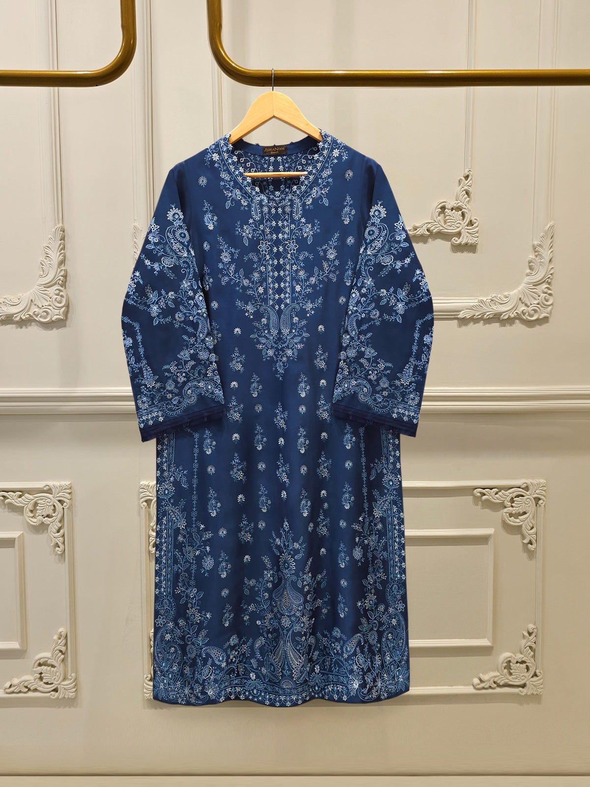 2 Piece- Pure Sheesha Silk Embroidered Suit S114863