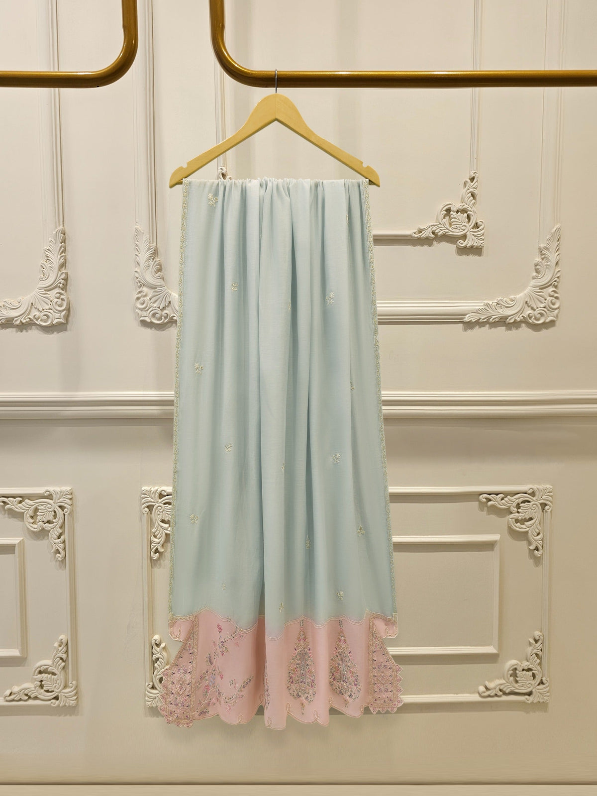 3 Piece - Embroidered Kora  Cotton Suit WS00341