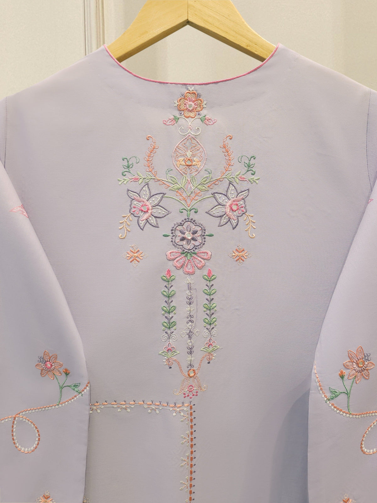 2 Piece - Embroidered Cambric Suit WS00342