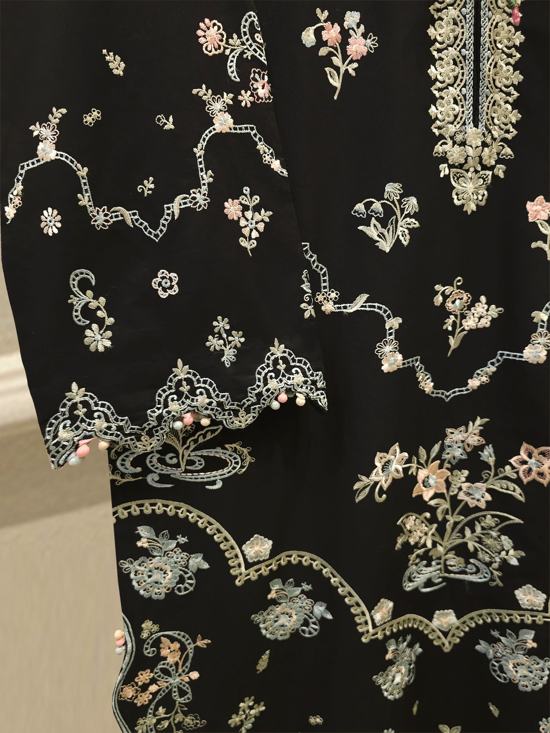 2 Piece - Embroidered Cambric Suit S114869