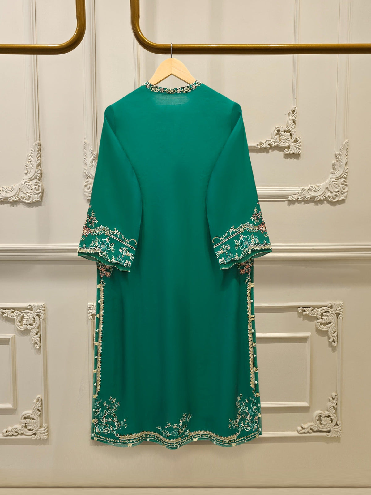 2 Piece - Pure Khaddi Silk Embroidered  Suit S114894