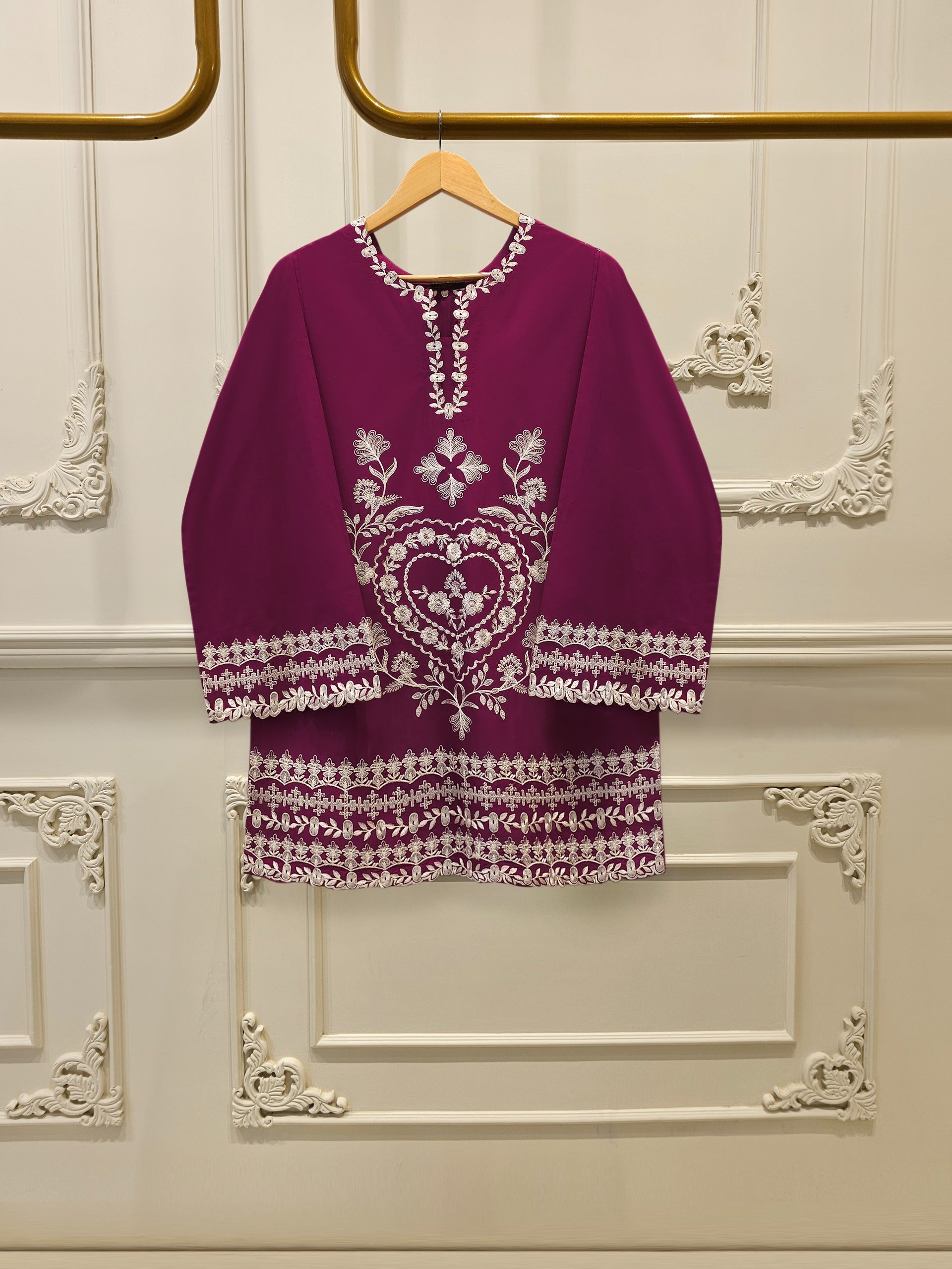 2 Piece - Embroidered Cambric Suit S114892