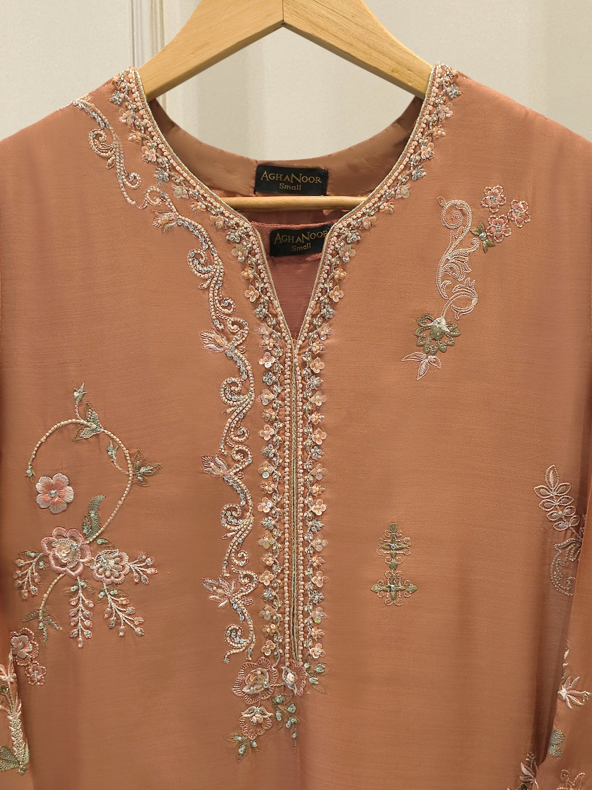 2 Piece - Pure Khaddi Silk Embroidered  Suit S114886