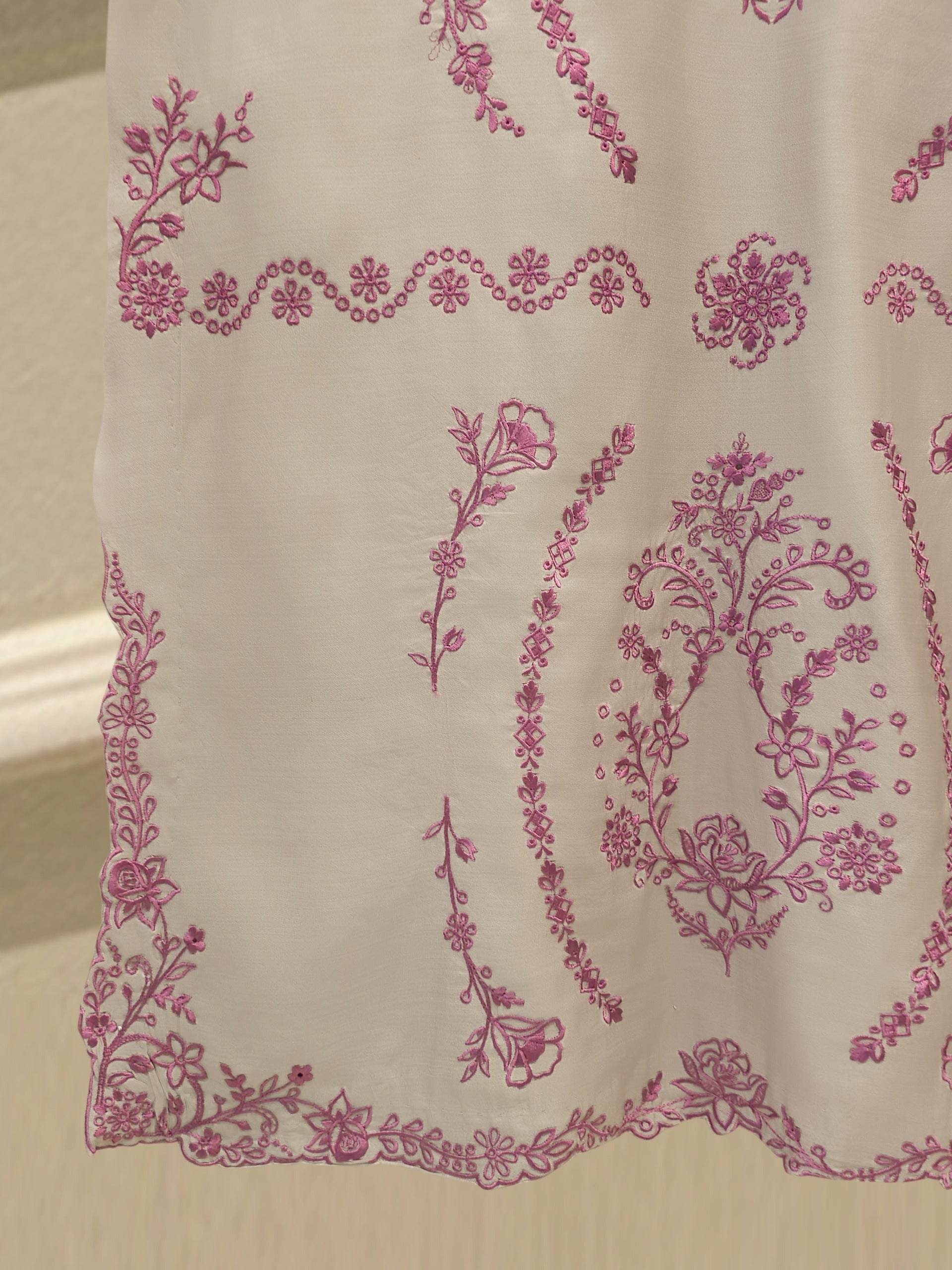 3 Piece - Pure Khaddi Silk Embroidered  Suit S114914