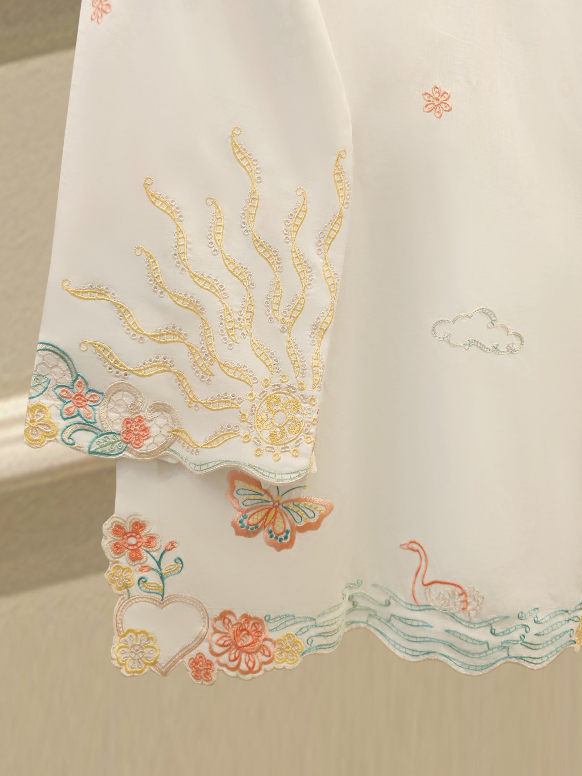 2 Piece - Embroidered Cambric Suit WS00344