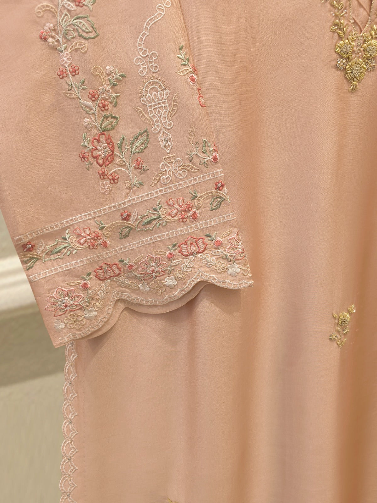 3 Piece- Pure Shisha Silk Embroidered Suit S114921