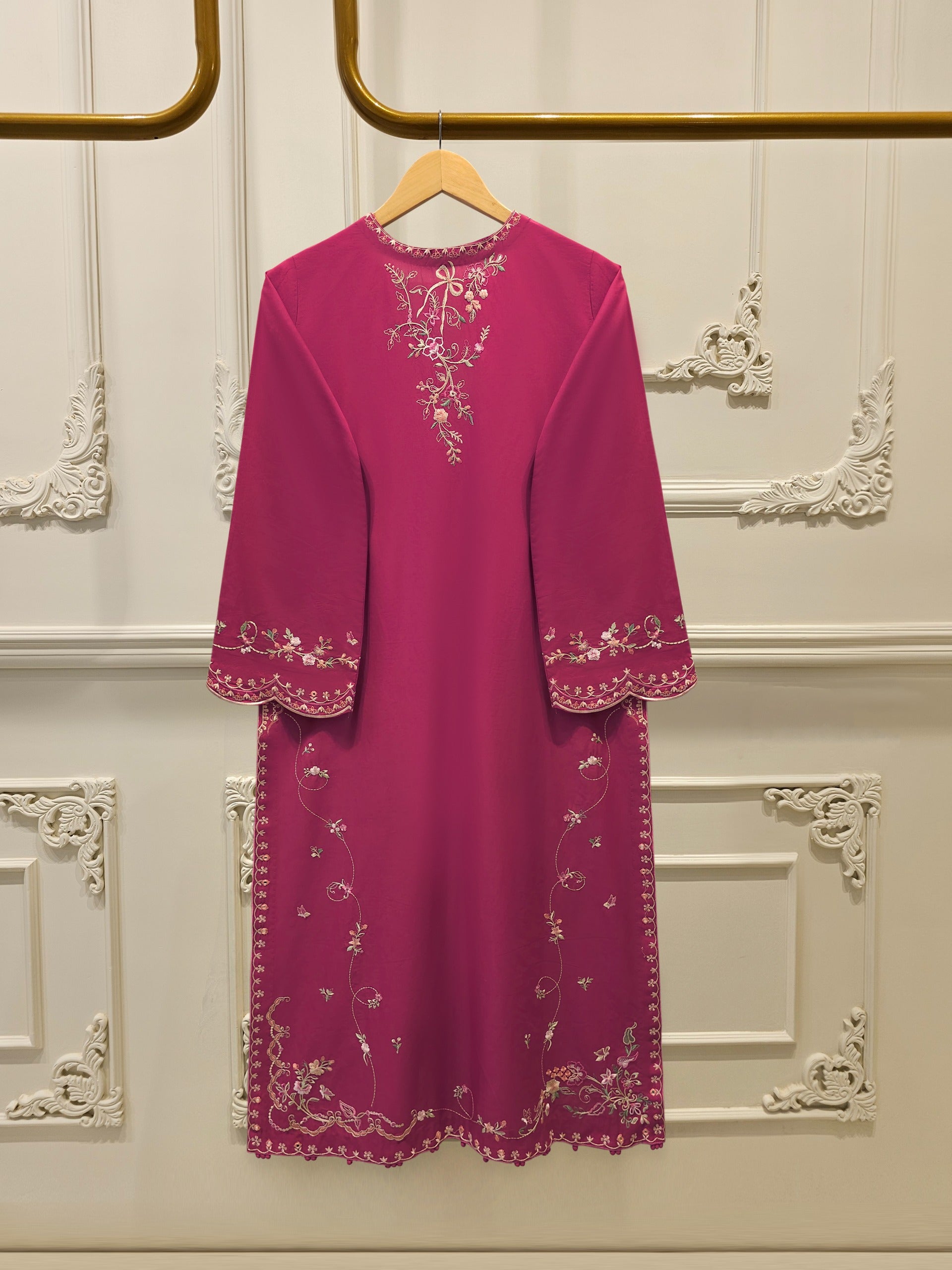 2 Piece - Embroidered Cambric Suit S114941