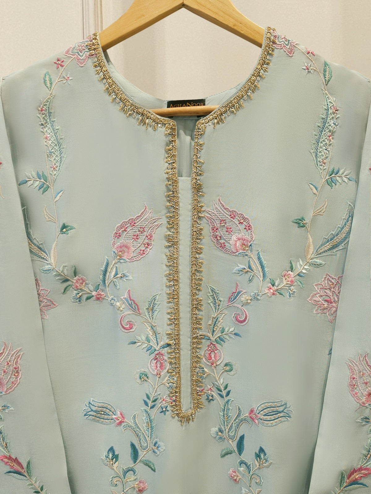 Pure Shisha Silk Embroidered Shirt S114956