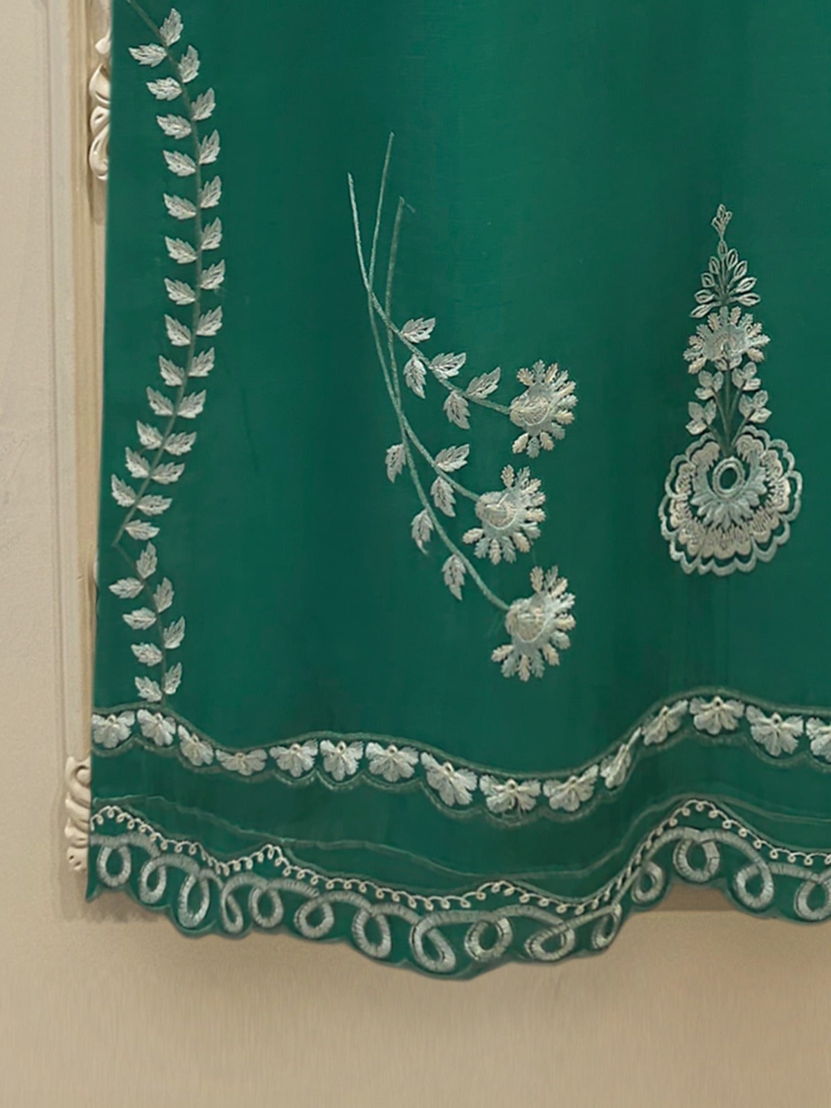 Pure Organza Embroidered Suit S112998