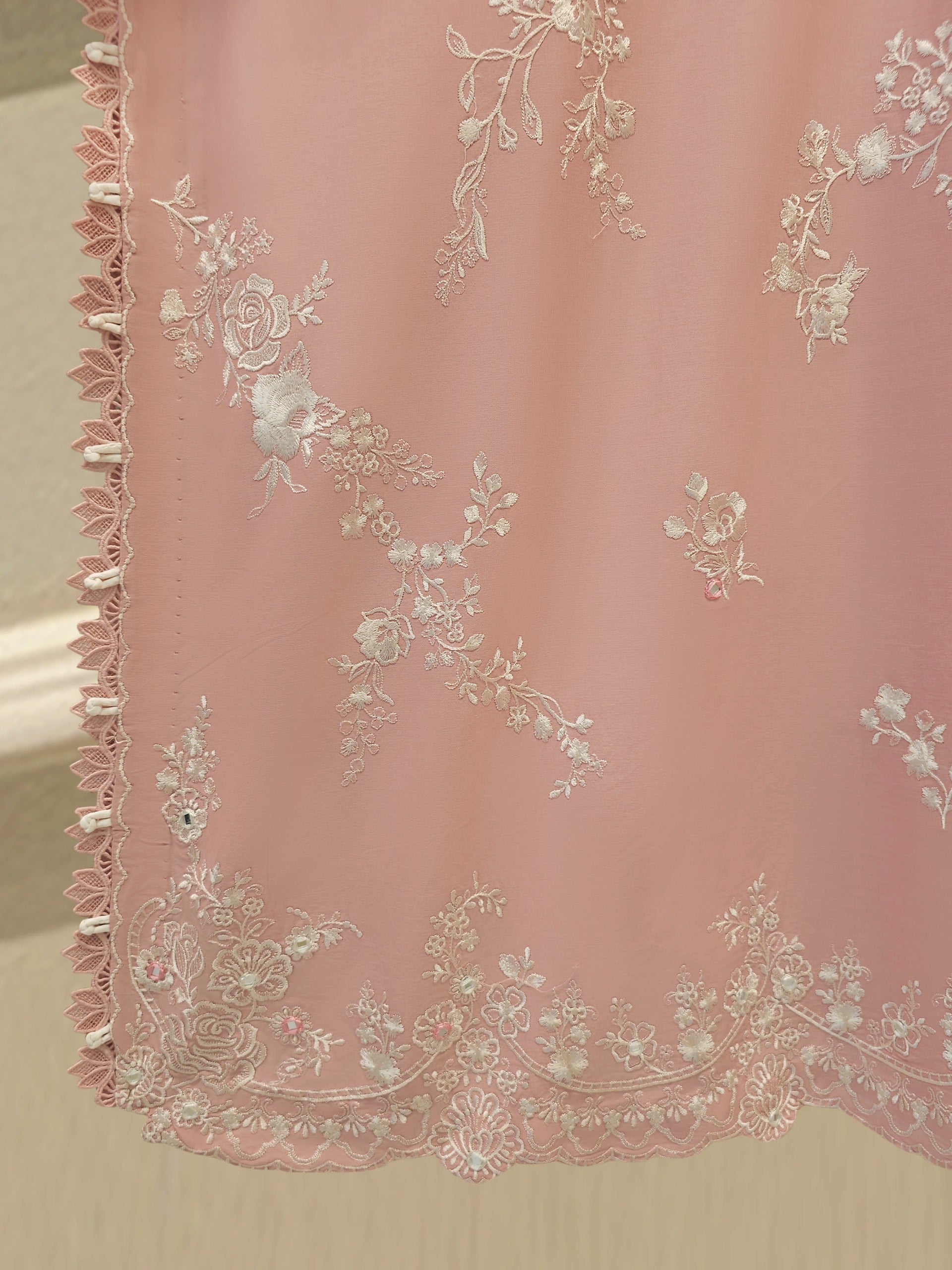 2 Piece - Embroidered Cambric Suit WS00348