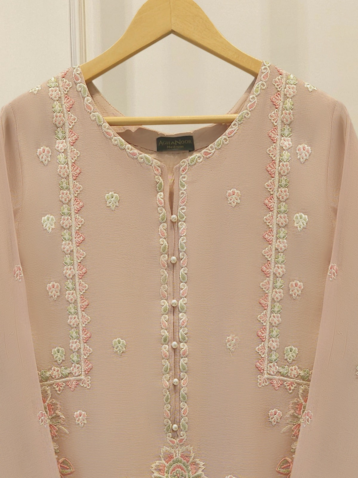 Pure Embroidered Cotton Net Shirt-S114973