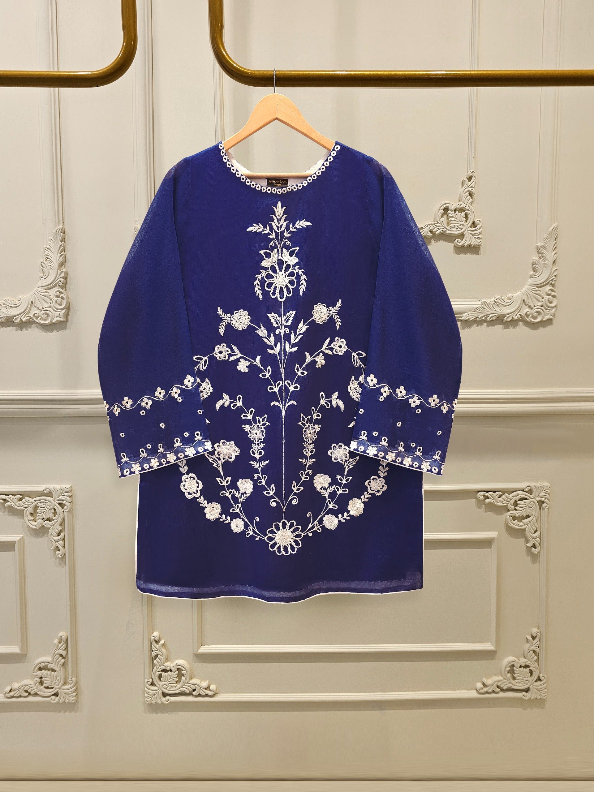 Pure Embroidered Cotton Net Shirt-S113268