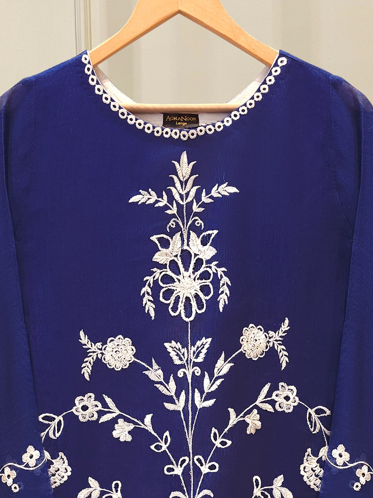 Pure Embroidered Cotton Net Shirt-S113268