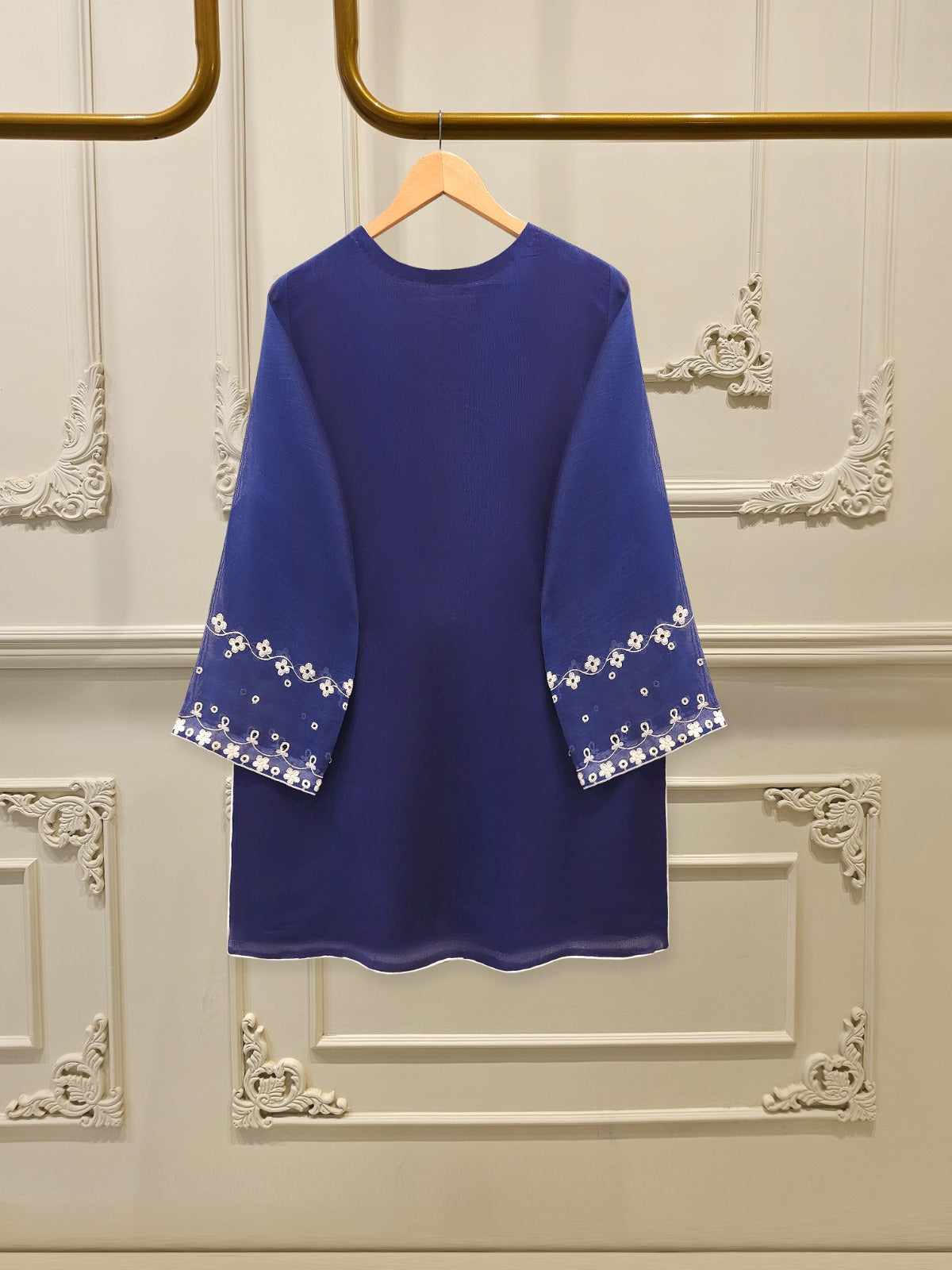 Pure Embroidered Cotton Net Shirt-S113268