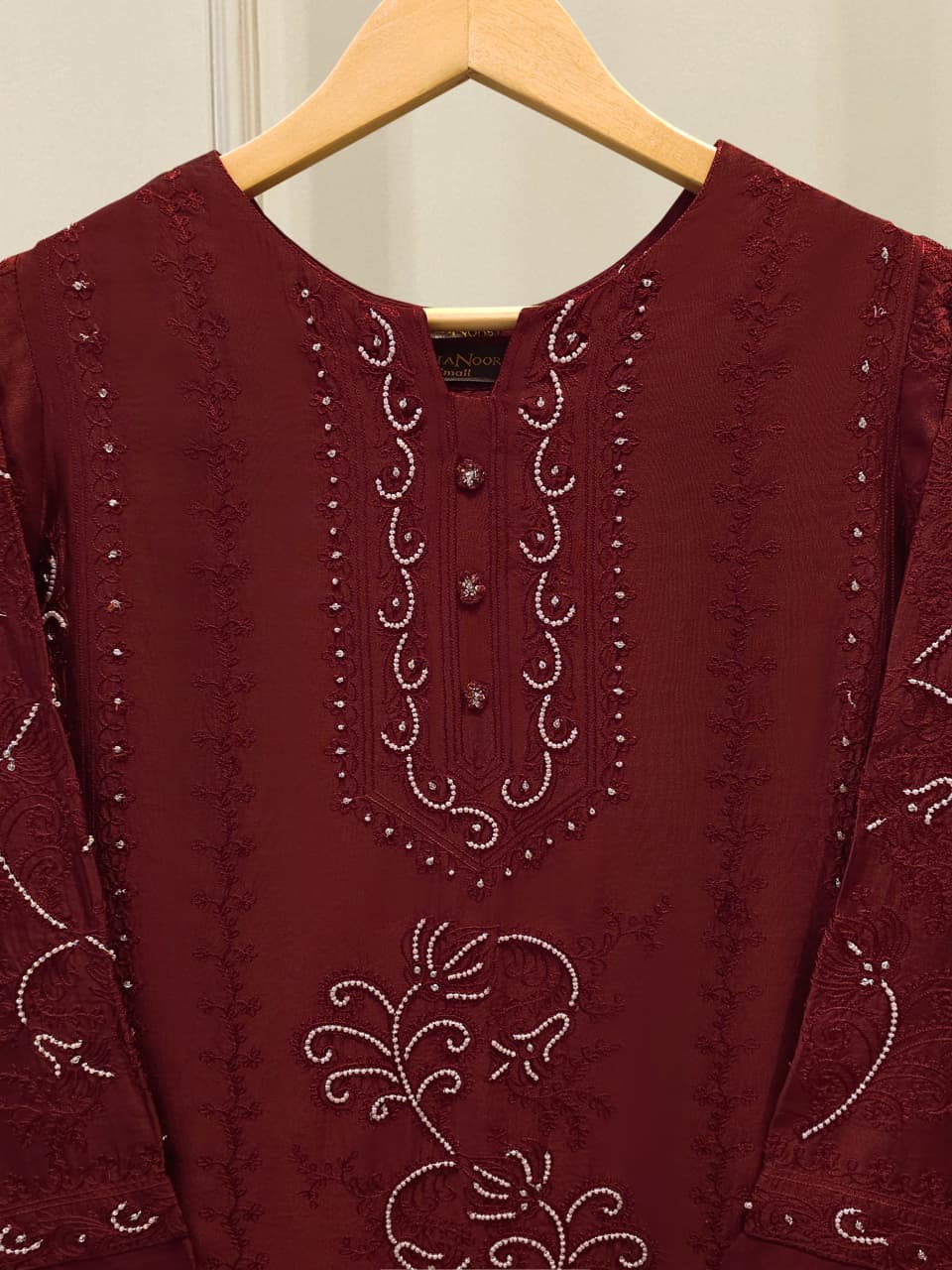 Pure Embroidered  Sheesha Silk Shirt S115123