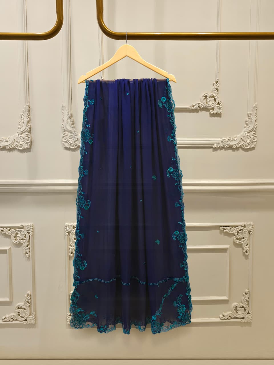 3 Piece- Pure Sheesha Silk Embroidered Suit S115107