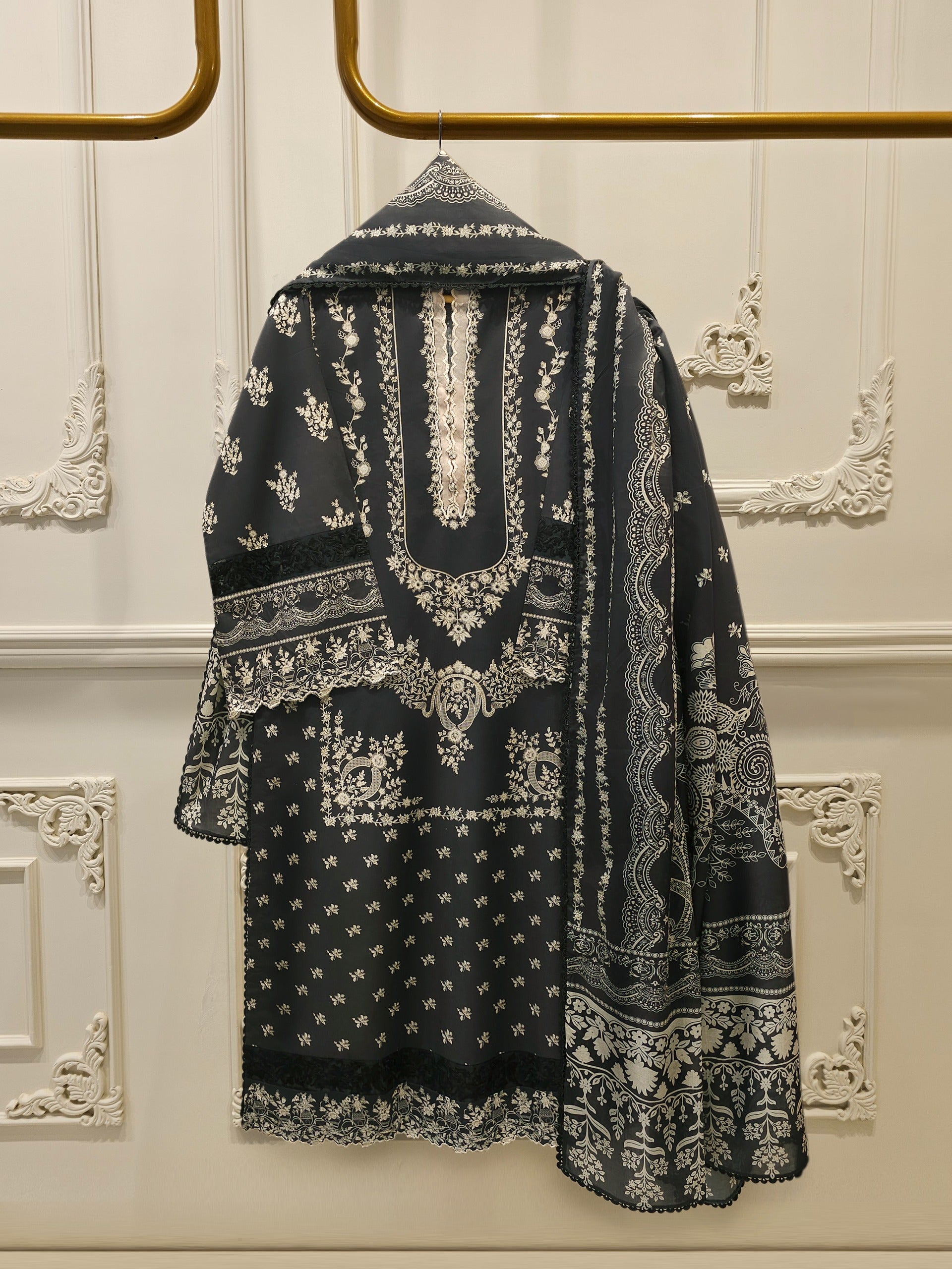 2 Piece -Digital Printed Cambric Suit S115109