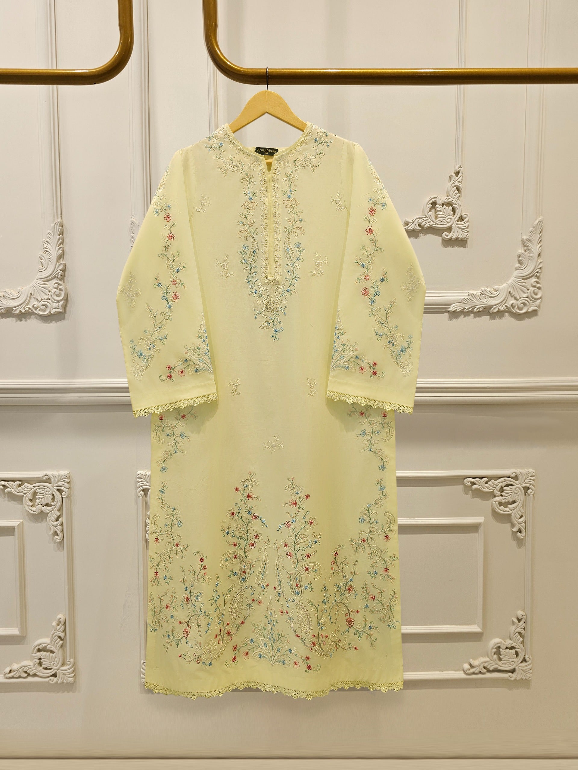 2 Piece - Embroidered Cambric Suit S115126