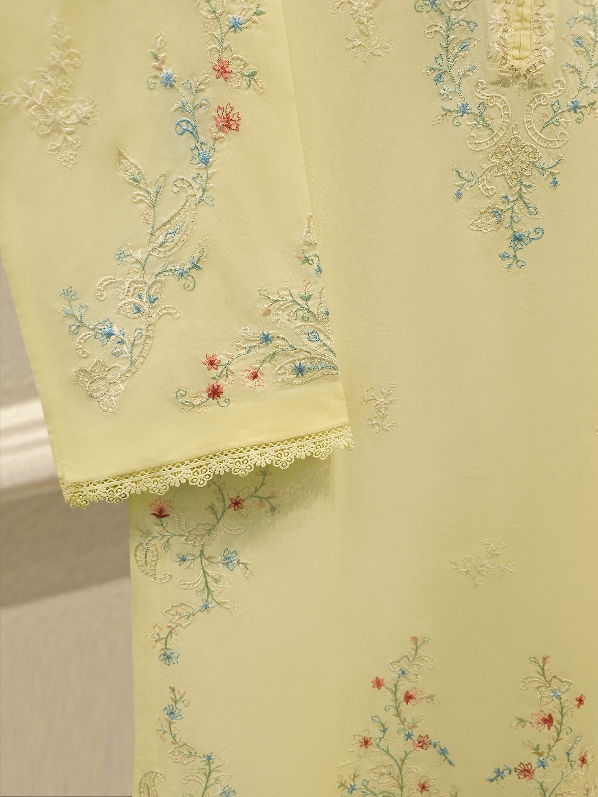 2 Piece - Embroidered Cambric Suit S115126