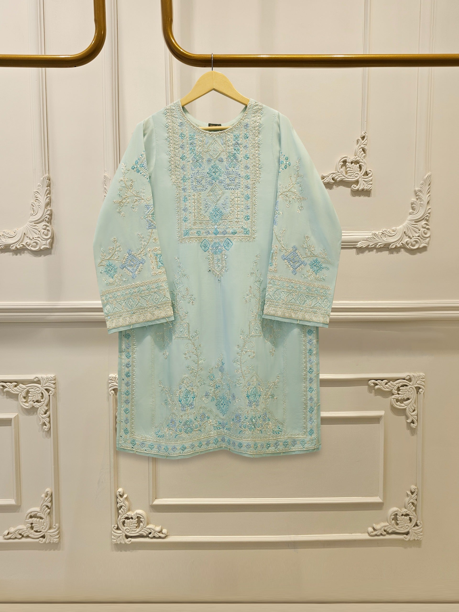 2 Piece - Pure Khaddi Silk Embroidered  Suit S115139