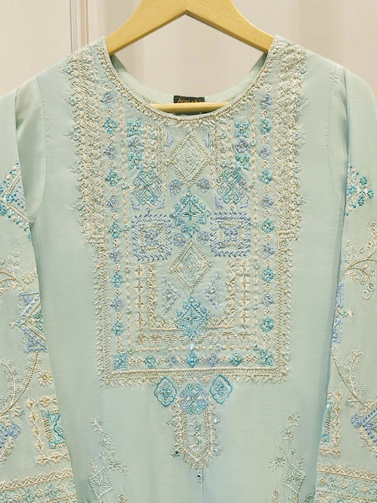 2 Piece - Pure Khaddi Silk Embroidered  Suit S115139