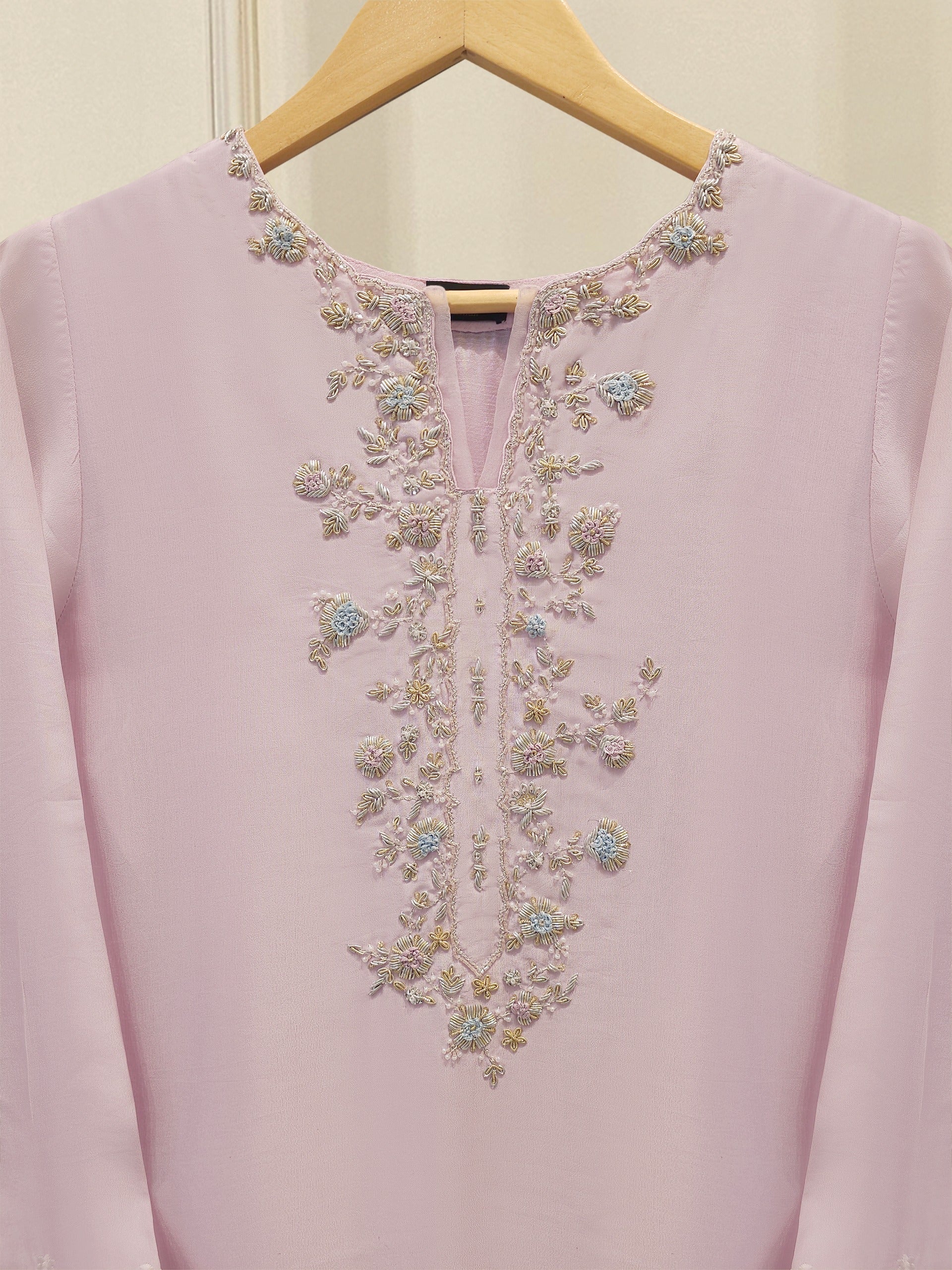 2 Piece- Pure Sheesha Silk Embroidered Suit S115130