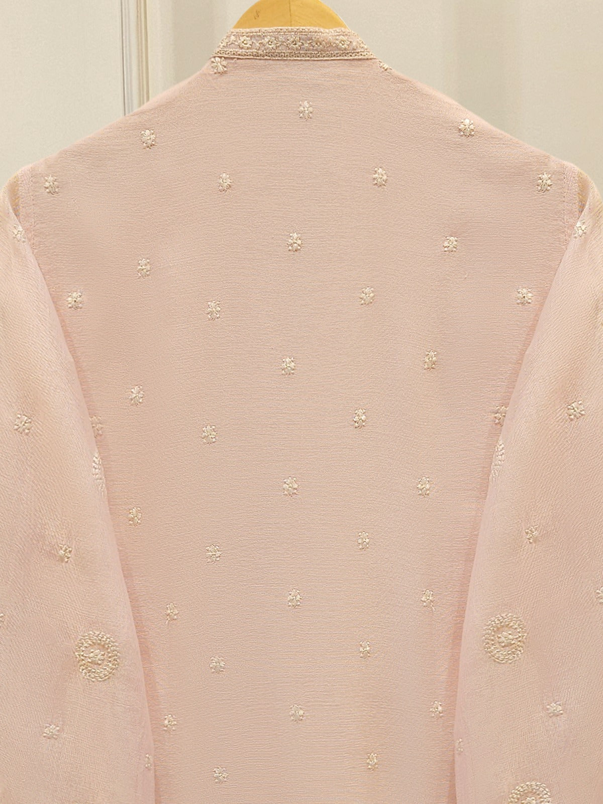 2 Piece - Pure Embroidered Cotton Net Suit S113578