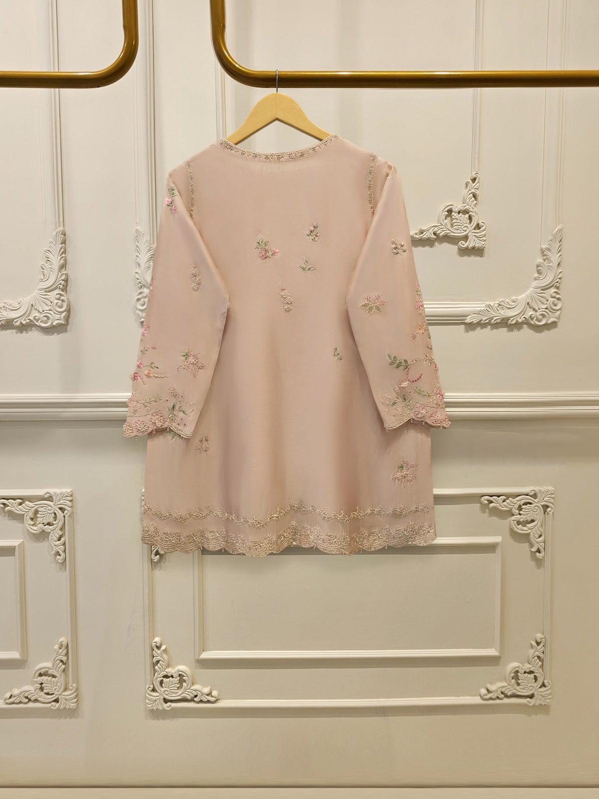 2 Piece- Pure Sheesha Silk Embroidered Suit S115394