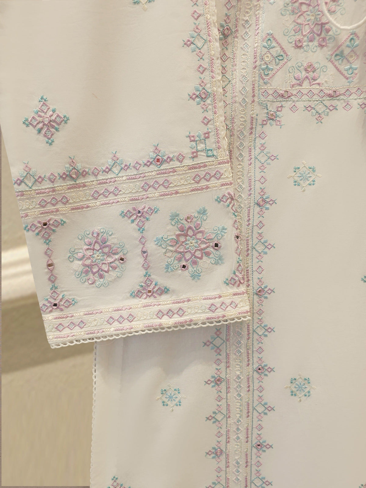 2 Piece - Embroidered Cambric Suit S115290