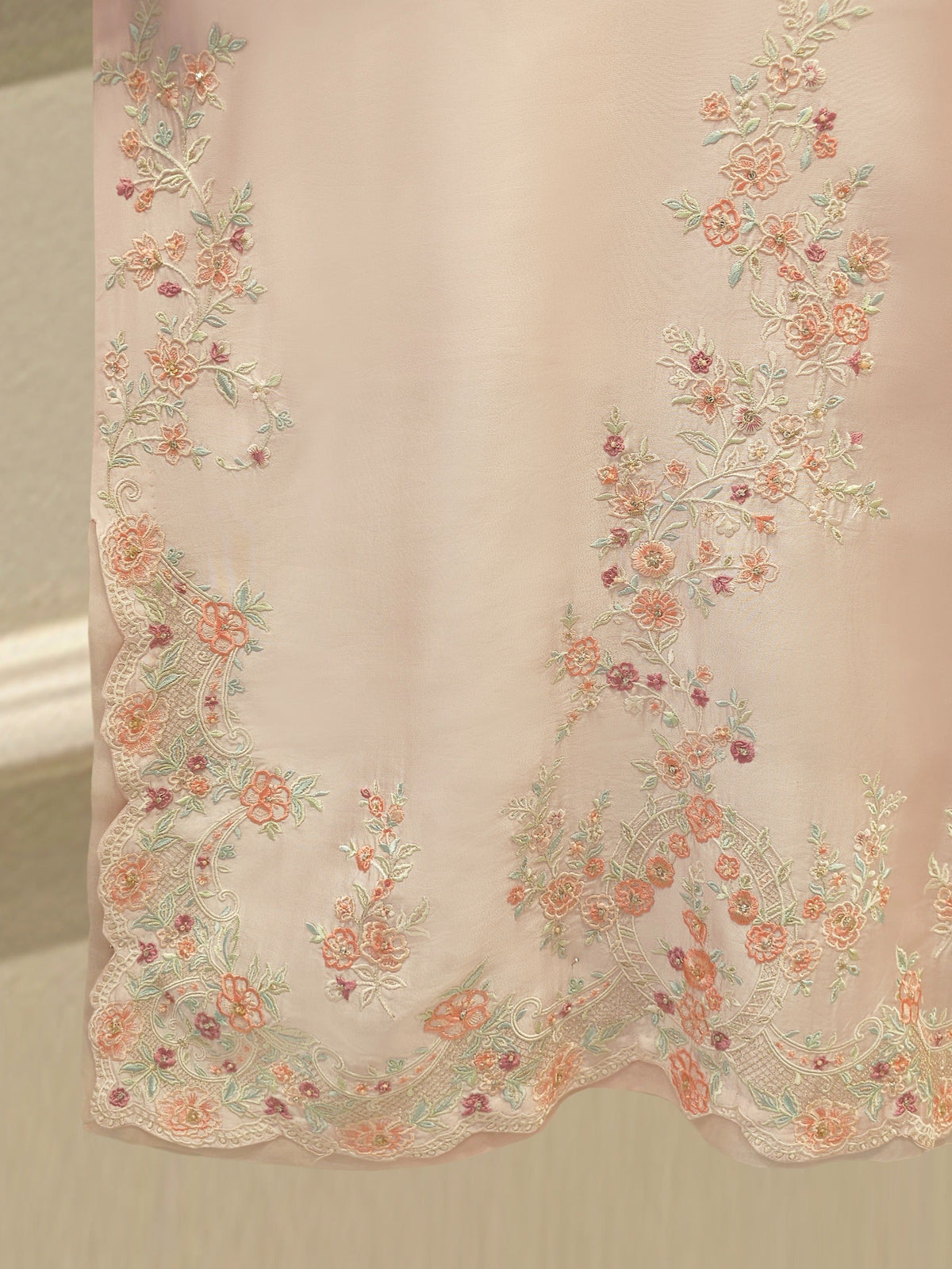 2 Piece- Pure Sheesha Silk Embroidered Suit S115540