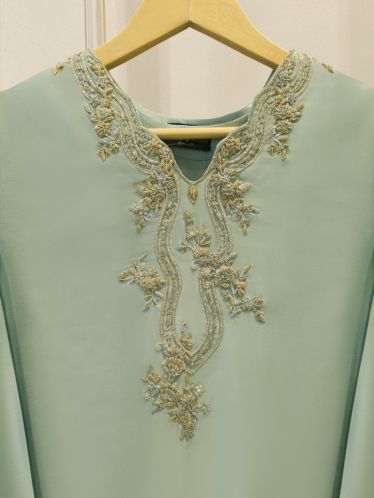 2 Piece- Pure Sheesha Silk Embroidered Suit MTO0004 (Pre-Order)