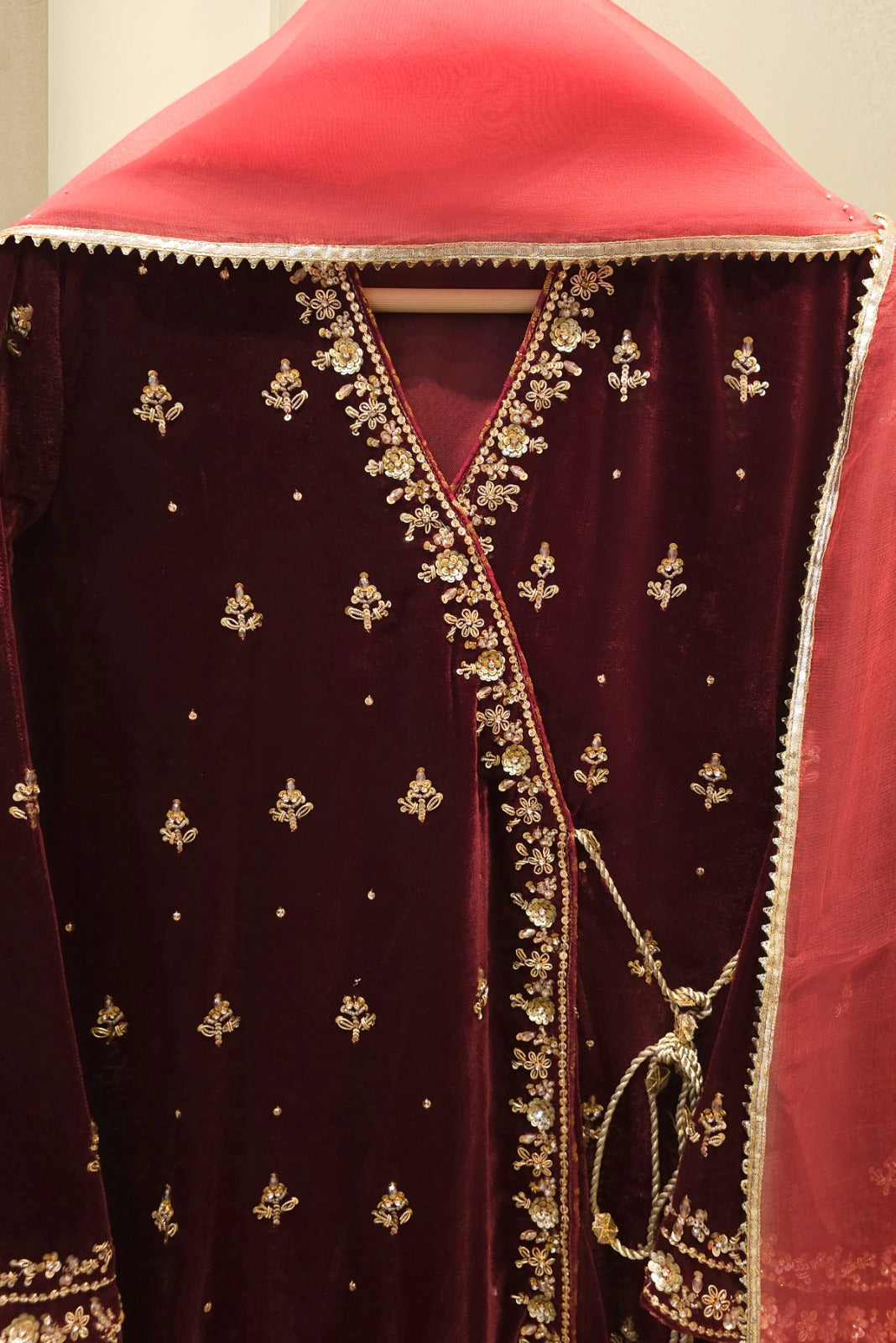 Nia Maroon Velvet