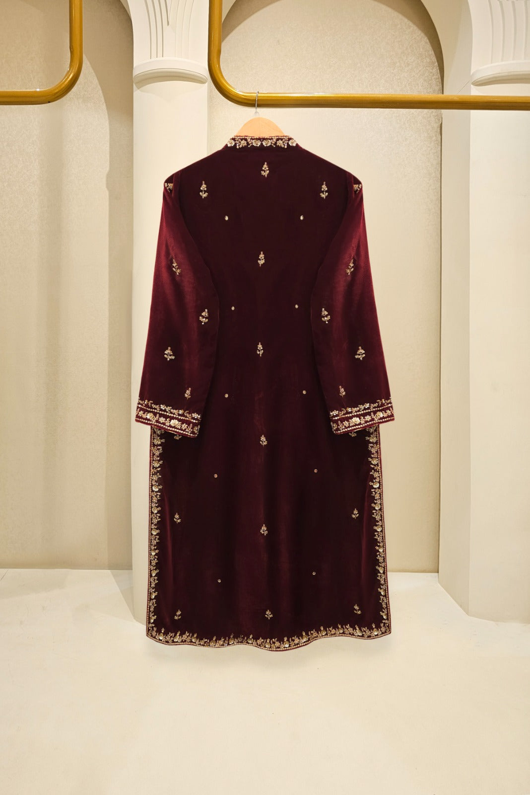 Nia Maroon Velvet