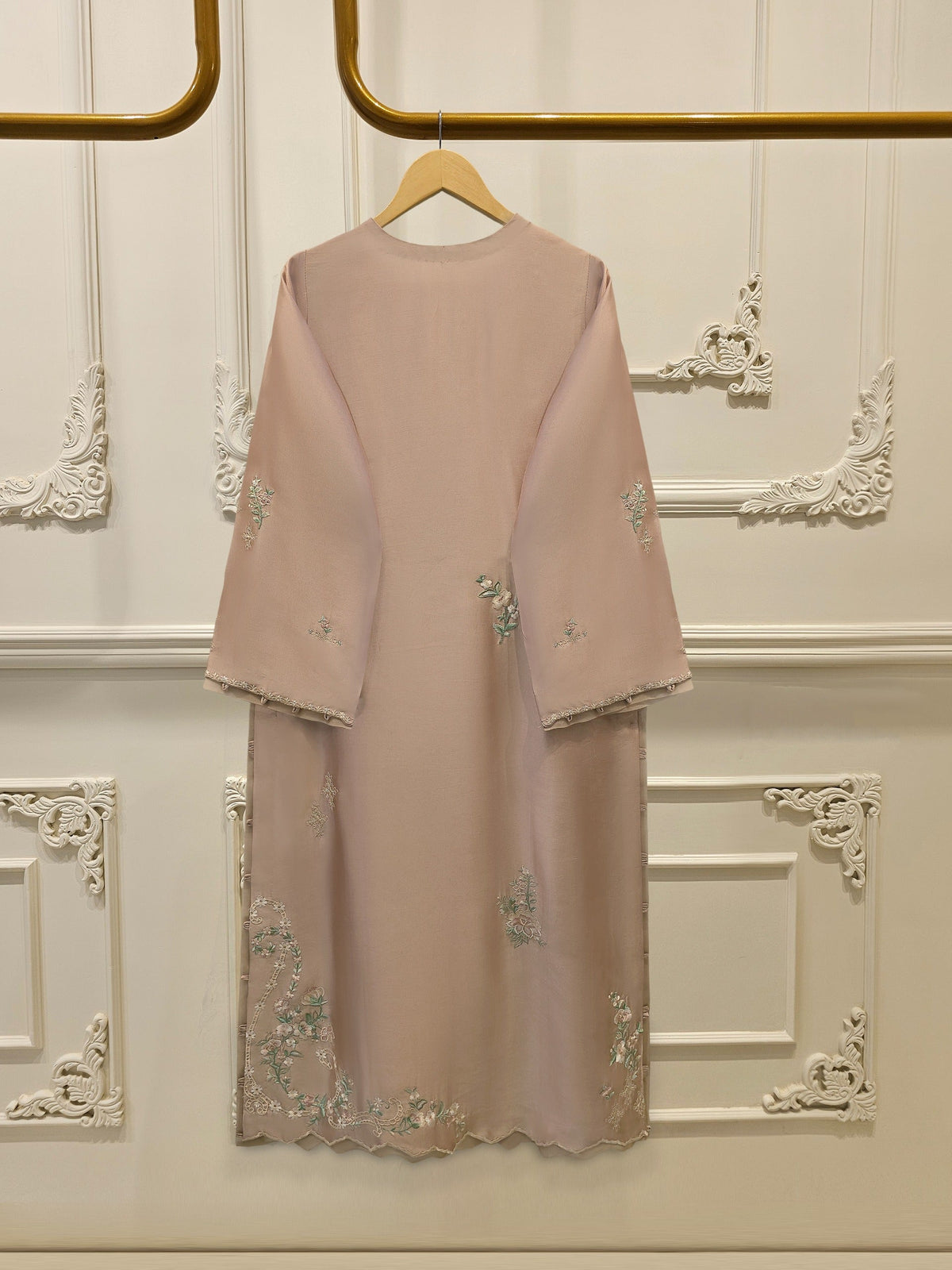 Pure Sheesha Silk Embroidered Shirt S114831