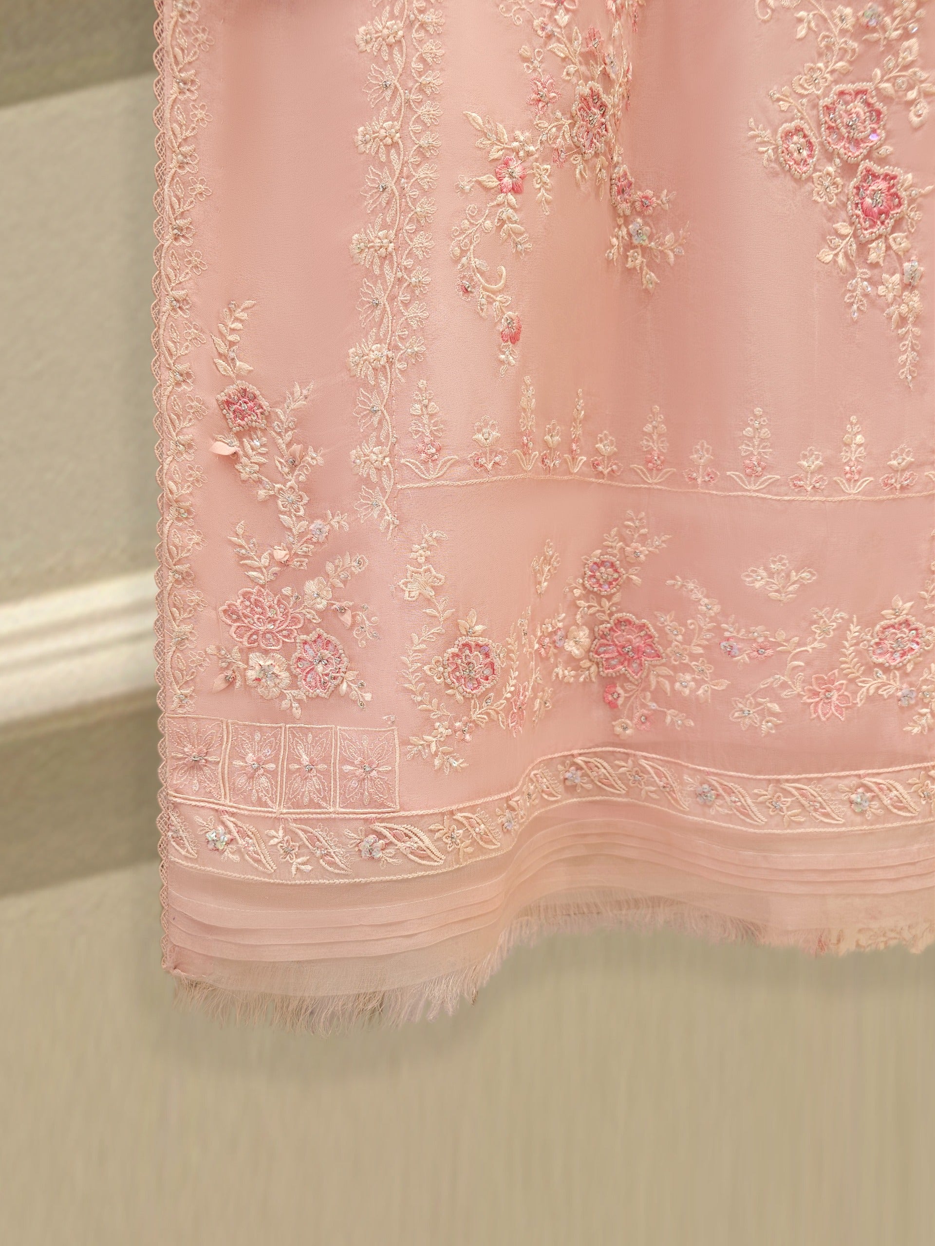 3 Piece - Pure Embroidered Organza Suit S112005