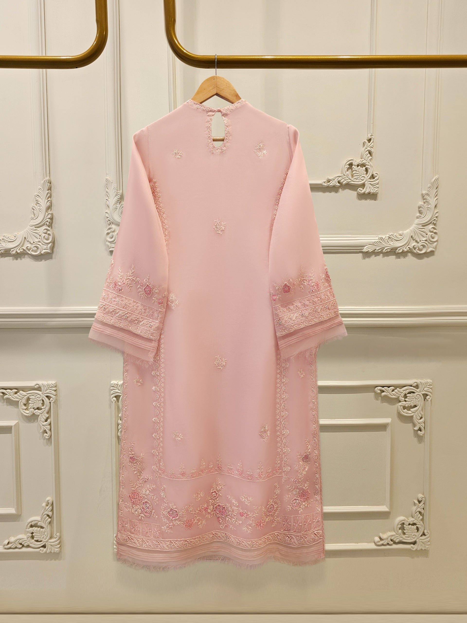 3 Piece - Pure Embroidered Organza Suit S112005